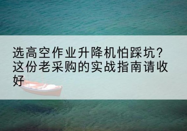 卧龙高空作业升降机厂家推荐-选高空作业升降机怕踩坑？这份老采购的实战指南请收好