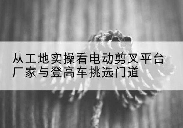 卧龙电动剪叉升降平台厂家-从工地实操看电动剪叉平台厂家与登高车挑选门道